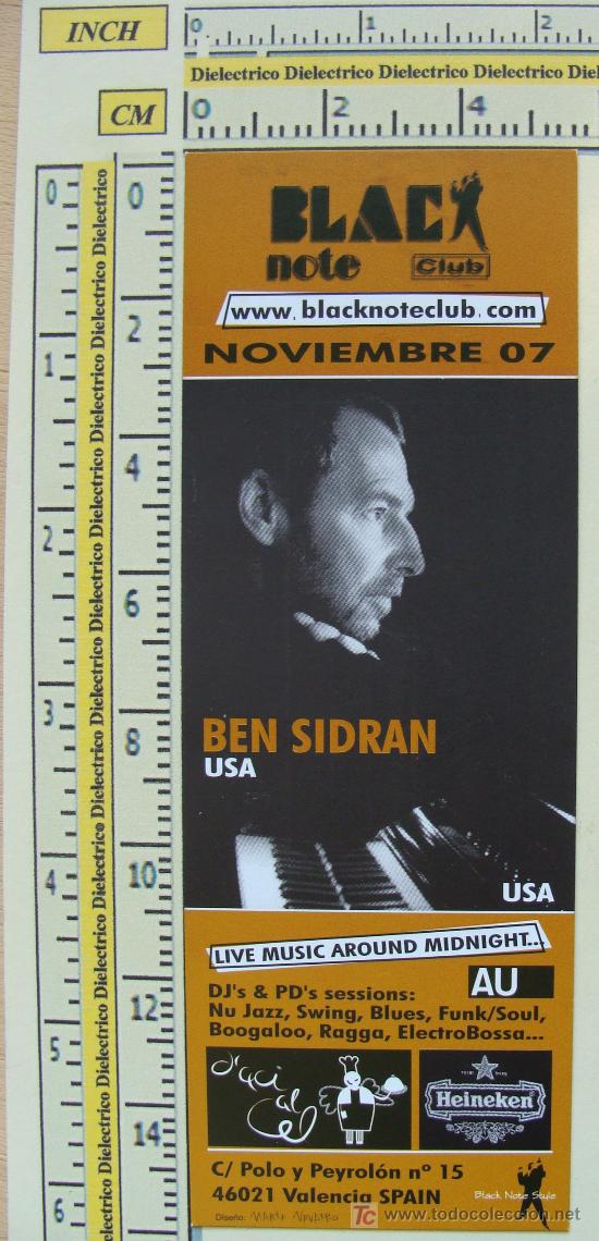 Coleccionismo marcap&aacute;ginas: MARCAP&Aacute;GINAS: BEN SIDRAN USA. VALENCIA 2007 . - Foto 1