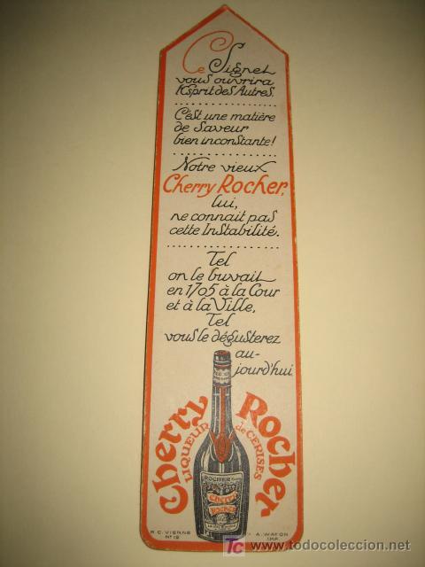 Coleccionismo marcap&aacute;ginas: ANTIGUO MARCAPAGINAS PUBLICIDAD CHERRY ROCHER - Foto 2