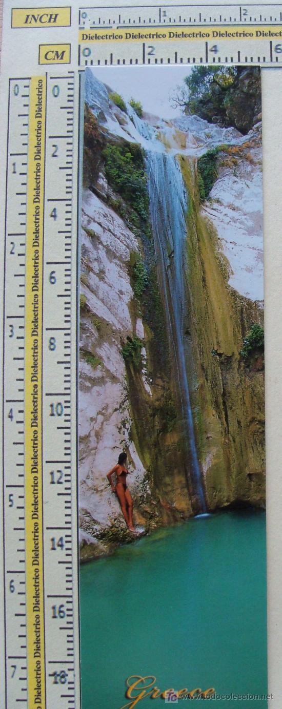 Coleccionismo marcap&aacute;ginas: MARCAP&Aacute;GINAS DE GRECIA: CASCADA Y MUJER CON BIKINI. - Foto 1