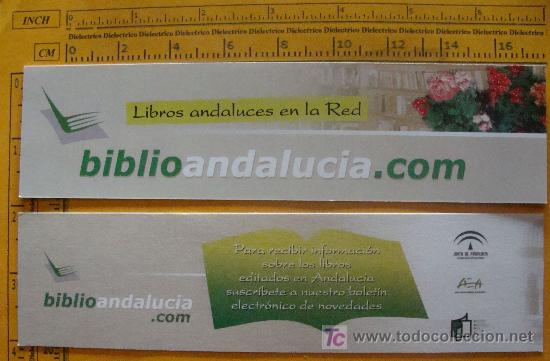 Collectionnisme Marque-pages: MARCAP&Aacute;GINAS: LIBROS ANDALUCES EN LA RED. ROSAL. PERFECTO.