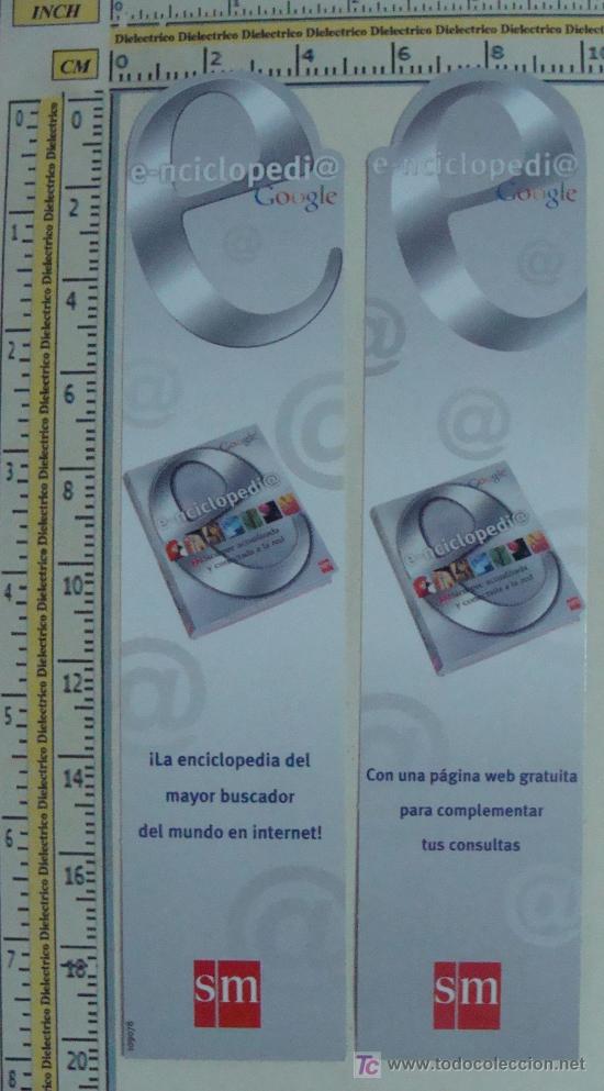 Coleccionismo marcap&aacute;ginas: MARCAP&Aacute;GINAS. ENCICLOPEDIA GOOGLE. PERFECTO. - Foto 1