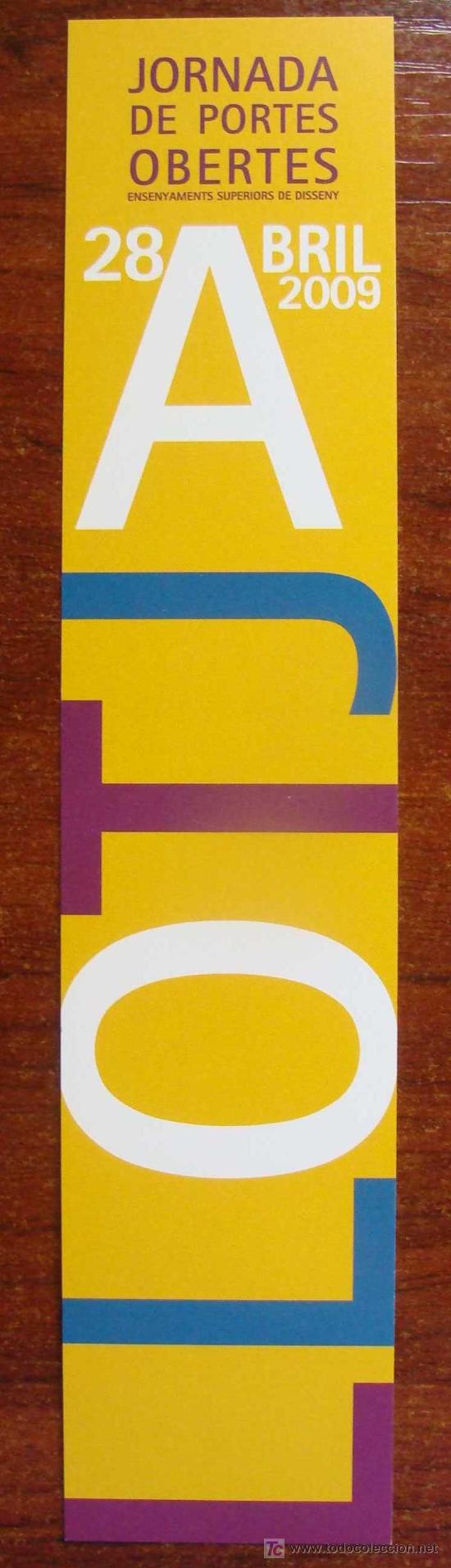 Collezionismo Segnalibri: MARCAP&Aacute;GINAS DE CATALU&Ntilde;A. PUERTAS ABIERTAS DISE&Ntilde;ADORES 2009 .