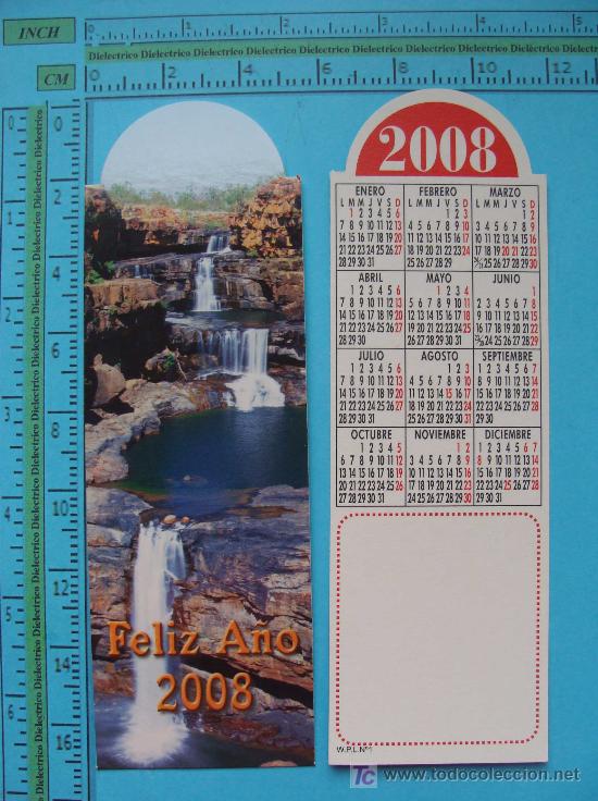 Sammeln von Lesezeichen: MARCAP&Aacute;GINAS - CALENDARIO. A&Ntilde;O 2008. PRECIOSA CASCADA.
