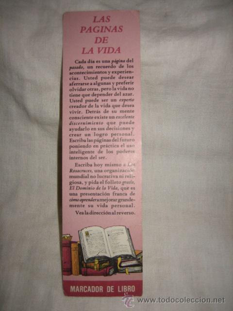 Collectionnisme Marque-pages: LAS PAGINAS DE LA VIDA   UN LIBRO ACERCA DE USTED MISMO