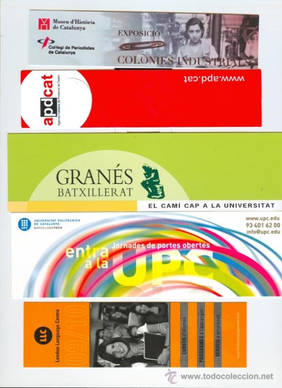 Coleccionismo Marcap&aacute;ginas: LOTE 5 marcap&aacute;ginas variados, estudios variados, universidad, idiomas