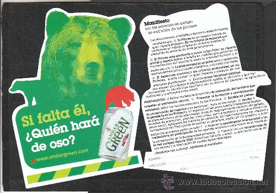 Coleccionismo Marcap&aacute;ginas: AMBAR GREEN. SI FALTA &Eacute;L, &iquest;QUIEN HAR&Aacute; DE OSO?