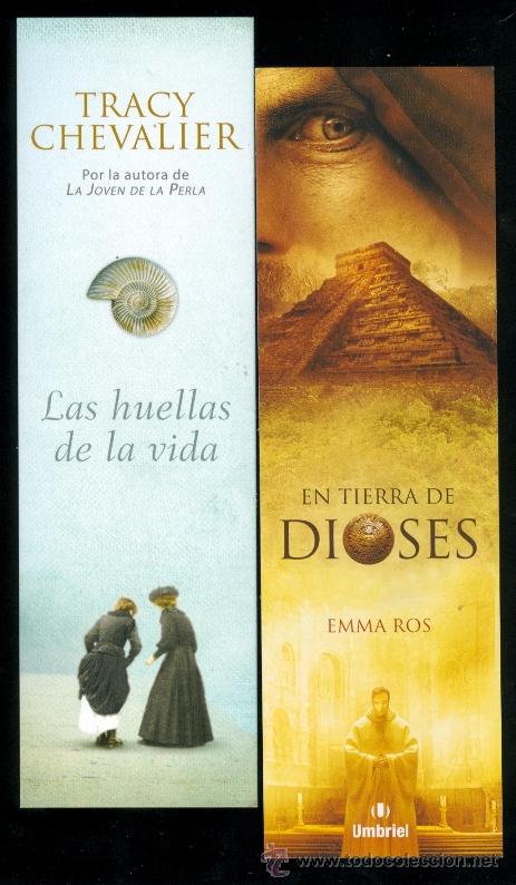 Coleccionismo Marcap&aacute;ginas: 2 marcapaginas literarios ** TRACY CHEVALIER + EMMA ROS **