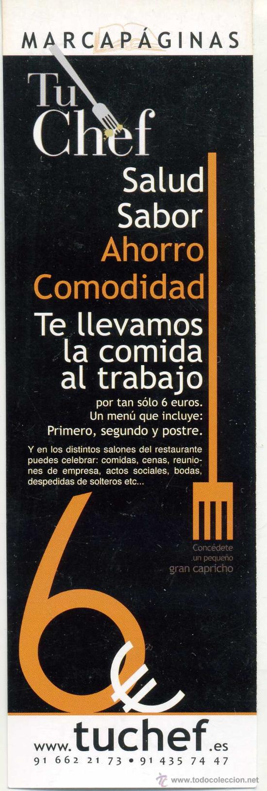 Coleccionismo marcap&aacute;ginas: MARCAPAGINAS - TU CHEF - COMIDA GASTRONOMIA - Foto 1
