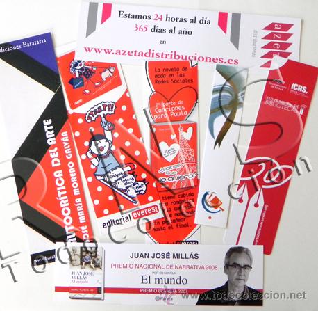 Coleccionismo Marcap&aacute;ginas: LOTE 15 MARCAP&Aacute;GINAS DIFERENTES 1 D LIBRO JUAN JOS&Eacute; MILL&Aacute;S NUEVOS PUBLICIDAD LIBROS BOB ESPONJA ETC