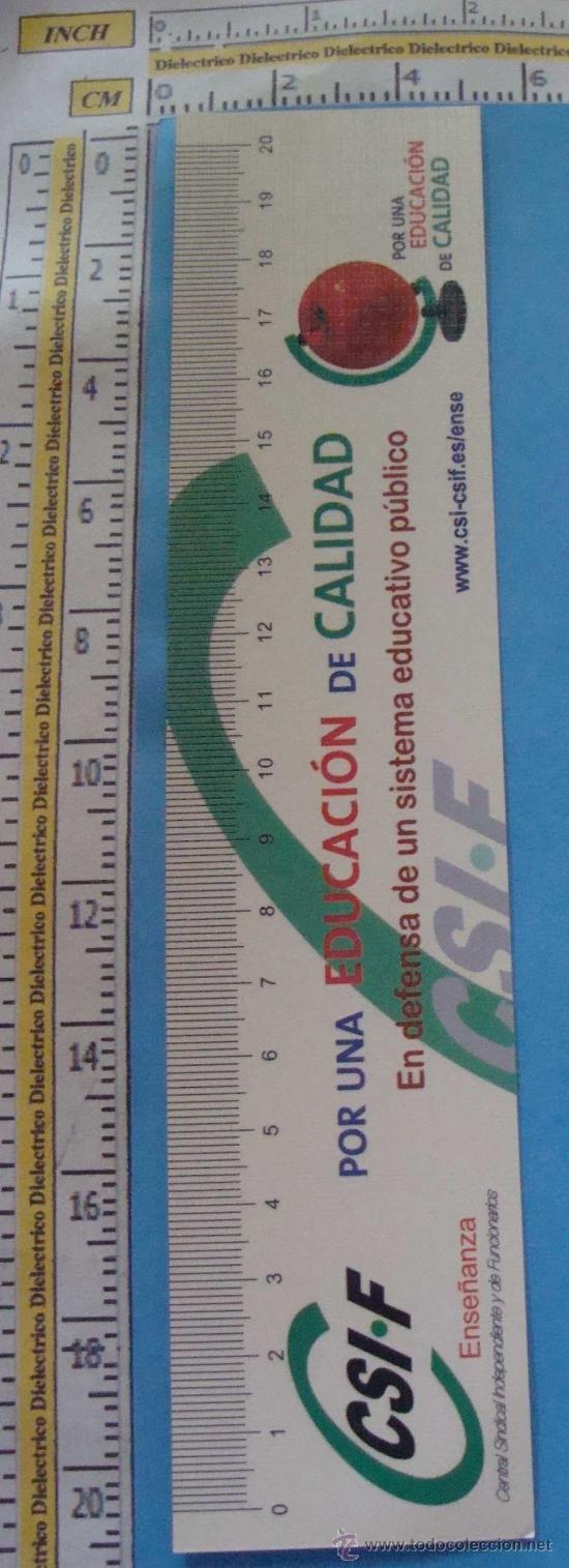 Collectables Bookmark: MARCAP&Aacute;GINAS POL&Iacute;TICO / SINDICAL. CSI-F. SINDICATO EDUCACI&Oacute;N ENSE&Ntilde;ANZA.