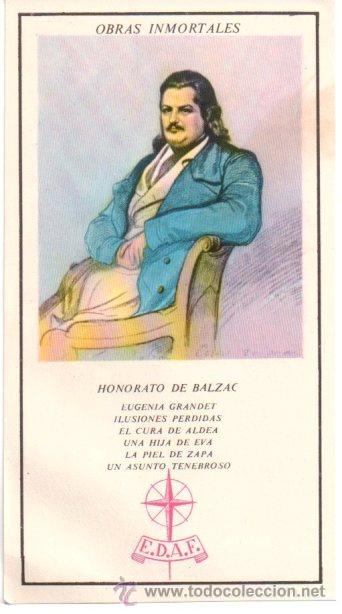 Coleccionismo marcap&aacute;ginas: MARCAP&Aacute;GINAS. OBRAS INMORTALES. HONORATO DE BALZAC. E.D.A.F.