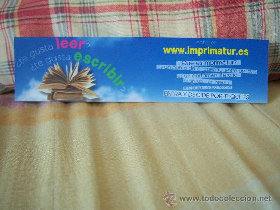 Coleccionismo marcap&aacute;ginas: (marcap&aacute;ginas) WWW.IMPRIMATUR.ES - Foto 1