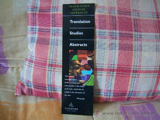 Coleccionismo marcap&aacute;ginas: TRANSLATION STUDIES ABSTRACTS - Foto 1