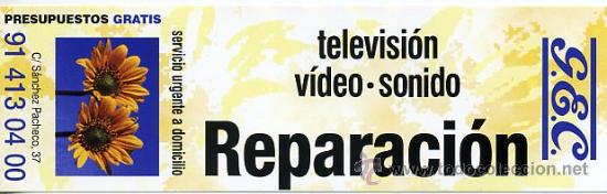 Coleccionismo marcap&aacute;ginas: MARCAPAGINAS - G.E.C. - TV SONIDO - GIRASOLES FLORA - REVERSO CALENDARIO 1999