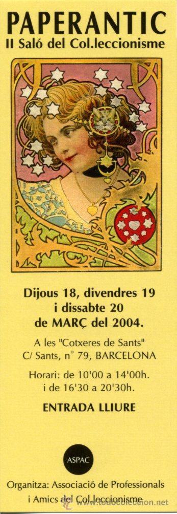 Coleccionismo Marcap&aacute;ginas: Marcap&aacute;ginas &ndash; PaperAntic Barcelona Mar&ccedil; 2004 - En catal&aacute;n