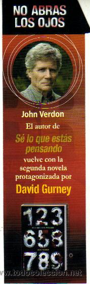Coleccionismo marcap&aacute;ginas: NO ABRAS LOS OJOS - JOHN VERDON - Foto 1