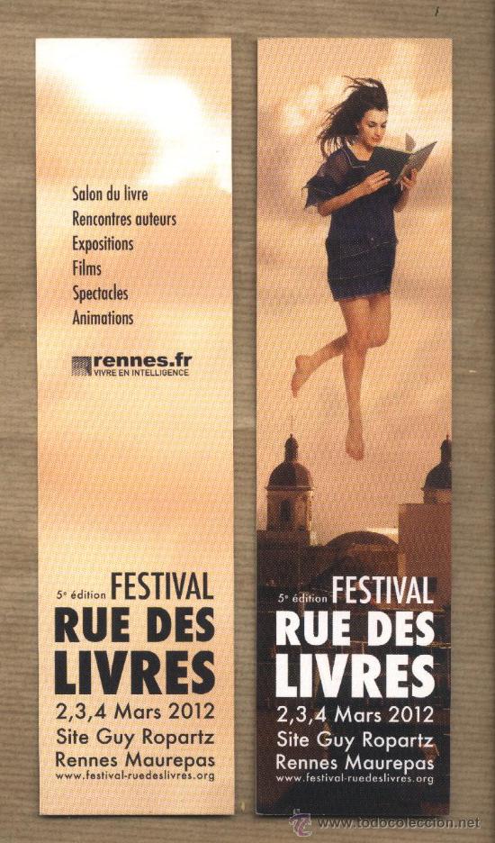 Sammeln von Lesezeichen: Marcap&aacute;ginas Festival Rue des livres. Rennes. Breta&ntilde;a. Francia.