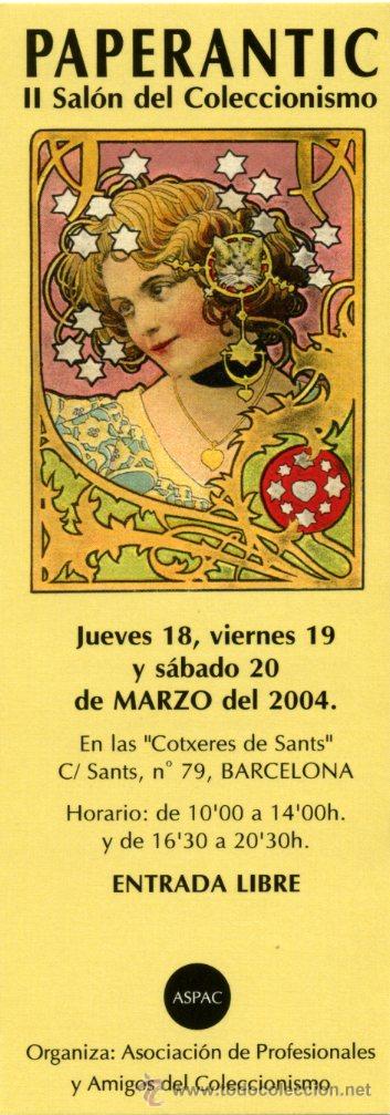 Collectables Bookmark: Marcap&aacute;ginas &ndash; PaperAntic Barcelona MARZO 2004 &ndash; Castellano