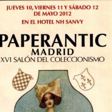 Coleccionismo Marcapáginas: MARCAPÁGINAS – PAPERANTIC MADRID: MAYO 2012. Lote 215836496