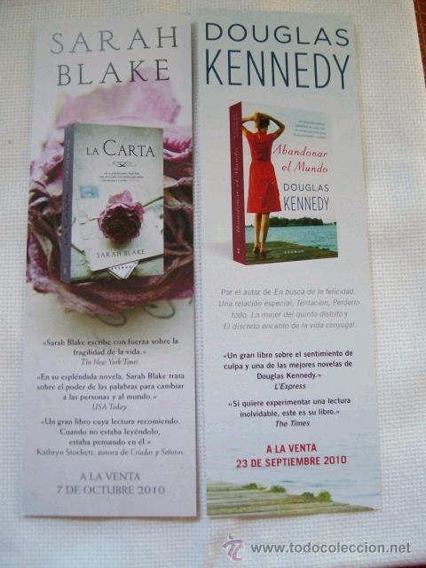 Coleccionismo marcap&aacute;ginas: SARAH BLAKE + DOUGLAS KENNEDY (2010) - Foto 1