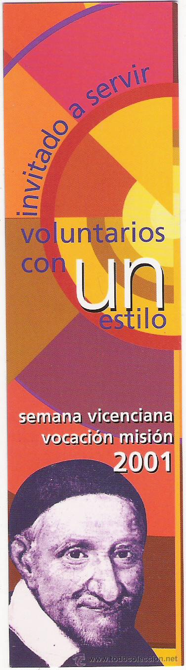 Collectionnisme Marque-pages: SEMANA VICENCIANA VOCACION MISION 2001