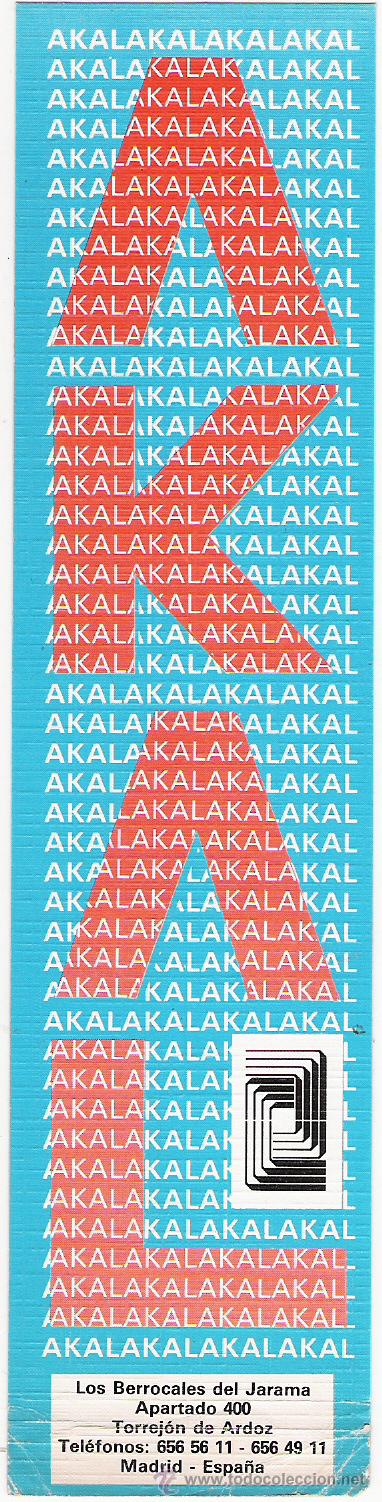 Coleccionismo marcap&aacute;ginas: AKAL EDITORIAL - Foto 1