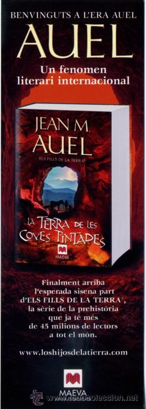 Collectables Bookmark: MARCAPAGINAS - PUNTO DE LIBRO - EDIT. MAEVA - JEAN M. AUEL - LA TERRA DE LES COVES PINTADES - 6X17CM