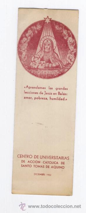 Sammeln von Lesezeichen: CENTRO DE UNIVERSITARIAS DE ACCION CATOLICA DE STO. TOMAS DE AQUINO - 1952