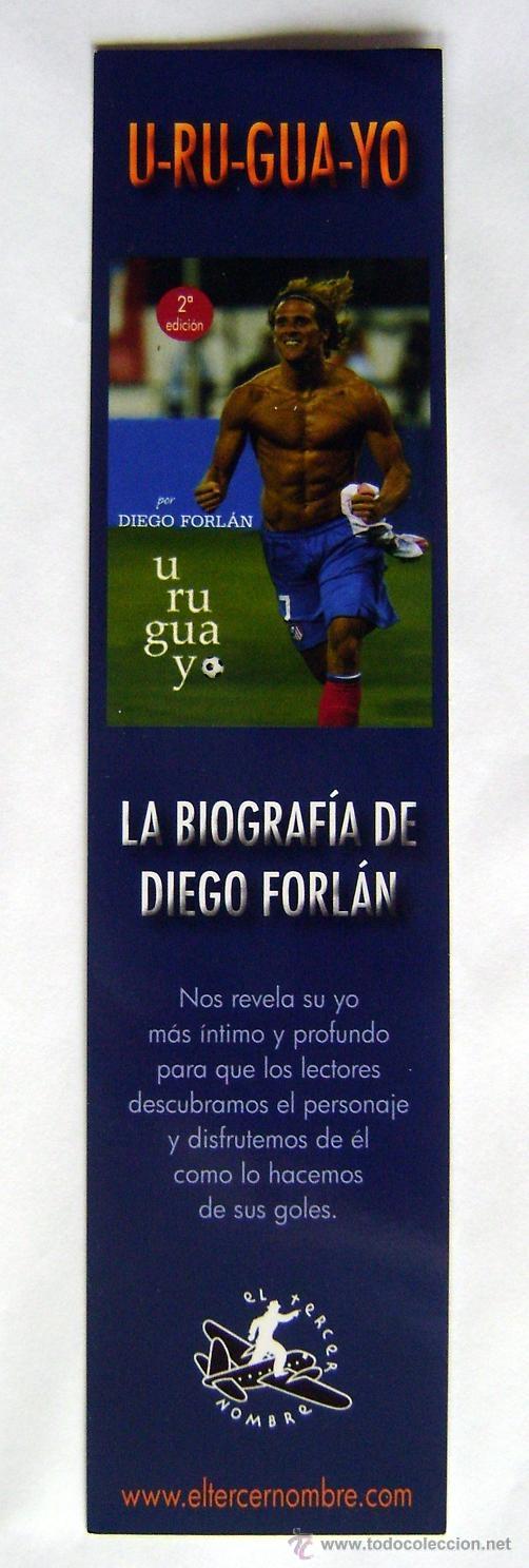 Coleccionismo Marcap&aacute;ginas: MARCAPAGINAS F&Uacute;TBOL. DIEGO FORL&Aacute;N URUGUAYO