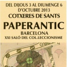 Coleccionismo Marcapáginas: MARCAPÁGINAS – PAPERANTIC BARCELONA D'OCTUBRE 2013 - CATALÁN. Lote 200752125