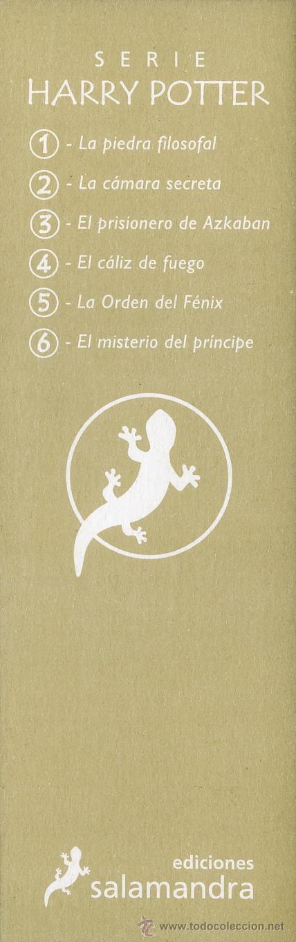 Coleccionismo marcap&aacute;ginas: Marcapaginas - punto libro - Harry Potter - salamandra - Foto 2