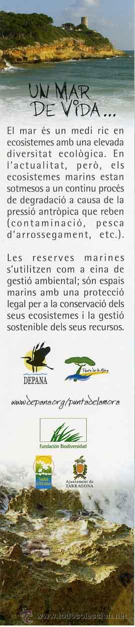 Coleccionismo marcap&aacute;ginas: marcapaginas - punto libro - un mar de vida - Foto 2