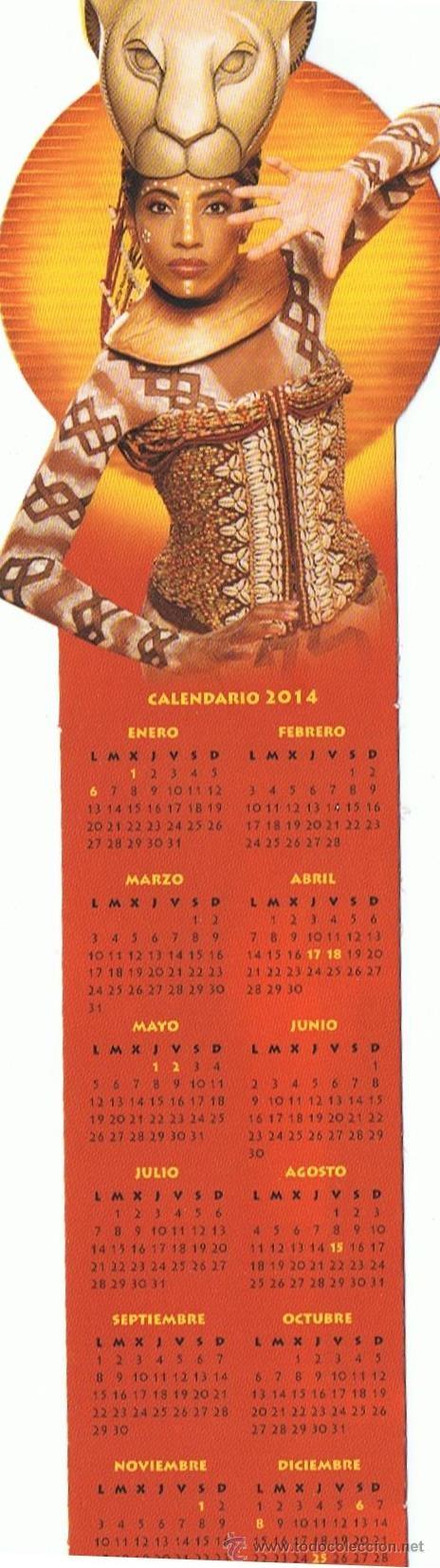 Coleccionismo Marcap&aacute;ginas: MARCAPAGINAS DEL REY LEON A&Ntilde;O 2014