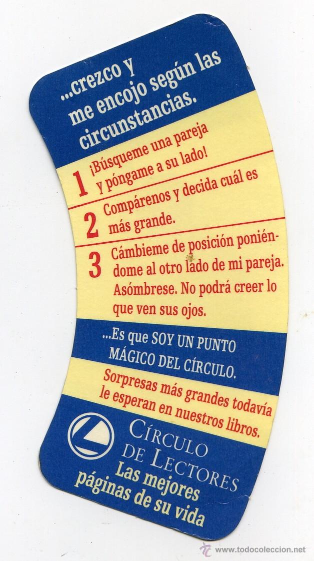 Coleccionismo marcap&aacute;ginas: Marcapaginas - punto libro - circulo de lectores - Foto 2