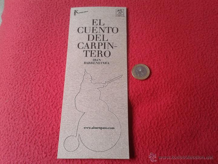 Coleccionismo Marcap&aacute;ginas: BONITO MARCAPAGINAS PAPEL CARTON CON FIGURA TROQUELADA EL CUENTO DEL CARPINTERO KIRICO A BUEN PASO