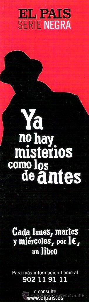 Coleccionismo Marcap&aacute;ginas: MARCAP&Aacute;GINAS EL PA&Iacute;S - SERIE NEGRA