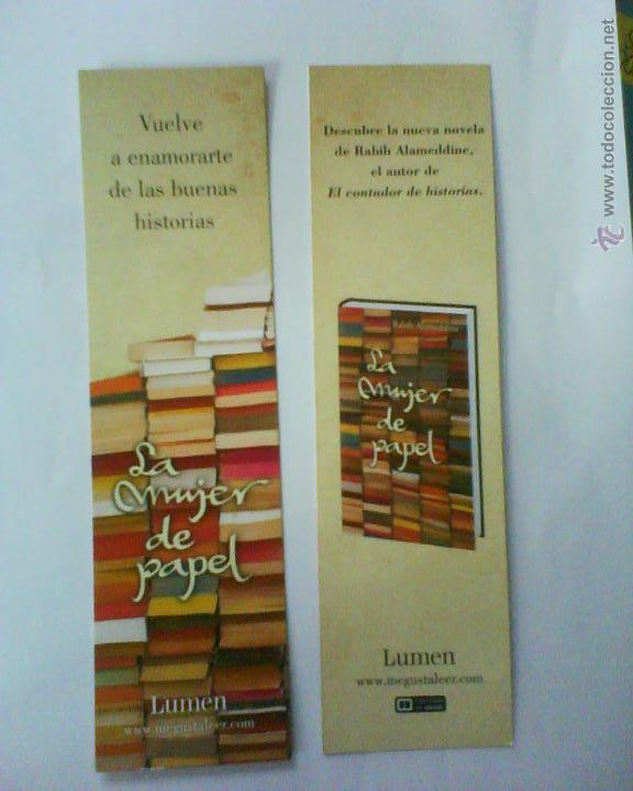 Coleccionismo marcap&aacute;ginas: MARCAPAGINAS LA MUJER DE PAPEL - LUMEN - Foto 1