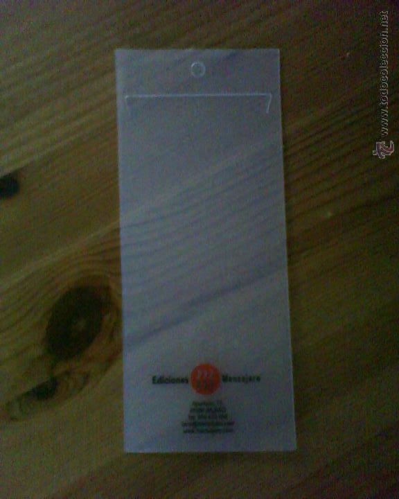 Coleccionismo marcap&aacute;ginas: MARCAPAGINAS TRANSPARENTE EDICIONES MENSAJERO - Foto 1
