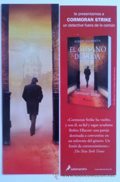 Collectables Bookmark: MARCAPAGINAS - SALAMANDRA - EL GUSANO DE SEDA - j.k.rowling. SIN NUMERAR