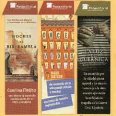 Coleccionismo Marcapáginas: NUEVE MARCAPÁGINAS DE EDICIONES ROCA VARIOS TITULOS VER FOTOS. Lote 230857935