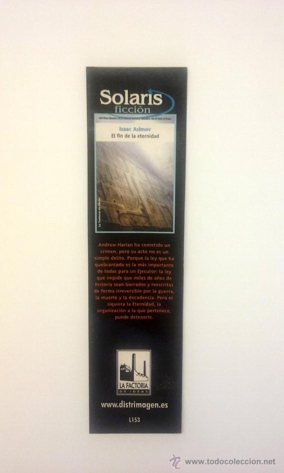 Coleccionismo Marcap&aacute;ginas: Marcap&aacute;ginas (punto de lectura) El fin de la eternidad (L153) - La Factor&iacute;a