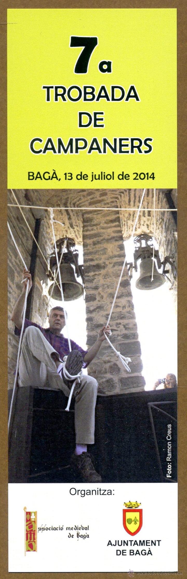Coleccionismo marcap&aacute;ginas: Marcap&aacute;ginas - TROBADA DE CAMPANERS BAGA 2014 - Foto 1