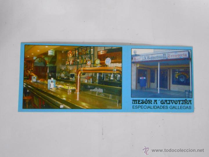 Collectables Bookmark: MARCAPAGINAS MESON A GAIVOTI&Ntilde;A. ESPECIALIDADES GALLEGAS. MADRID. TDKP6