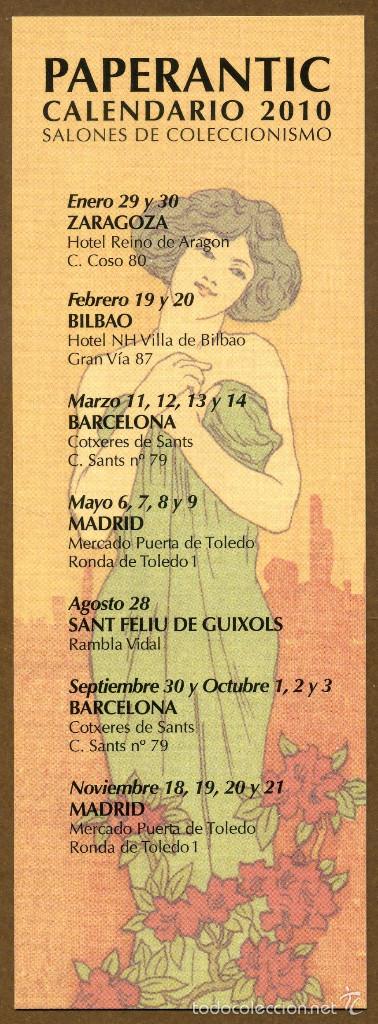 Collectionnisme Marque-pages: Marcap&aacute;ginas &ndash; PaperAntic CALENDARIO 2010 - Castellano