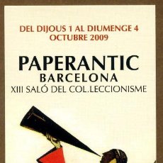 Coleccionismo Marcapáginas: MARCAPÁGINAS PAPERANTIC BARCELONA OCTUBRE 2009 - CATALAN. Lote 203762292