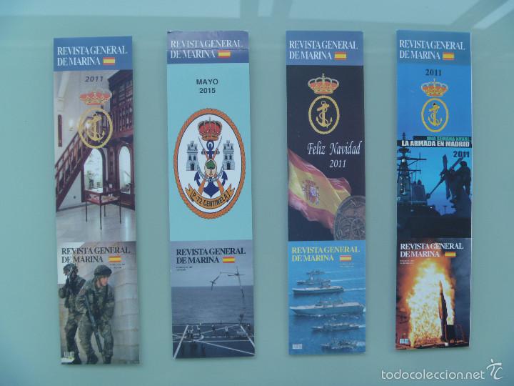 Sammeln von Lesezeichen: LOTE DE 4 MARCAPAGINAS PUBLICITARIAS DE LA REVISTA GENERAL DE LA MARINA