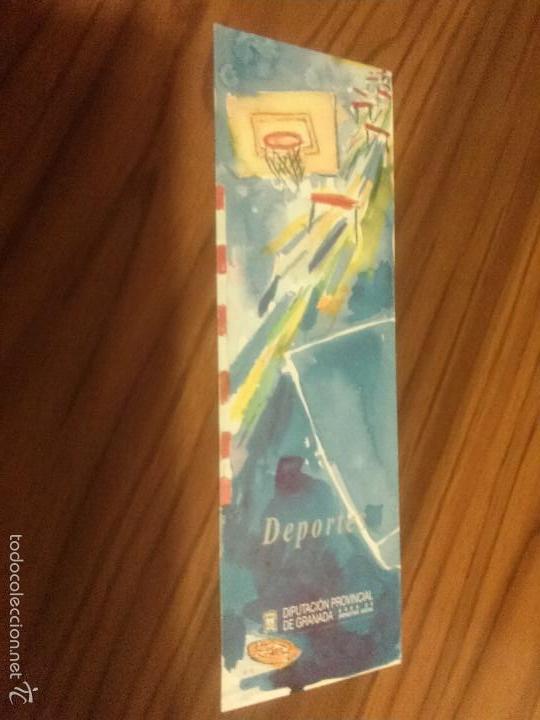 Collectables Bookmark: MARCAPAGINAS DEPORTES. DIPUTACI&Oacute;N DE GRANADA. DOBLE CARA. RARO