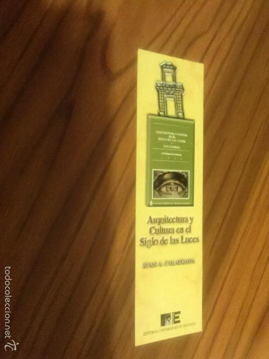 Collectables Bookmark: MARCAPAGINAS LITERATURA. ARQUITECTURA Y CULTURA EN EL SIGLO DE LAS LUCES. DOBLE CARA. RARO