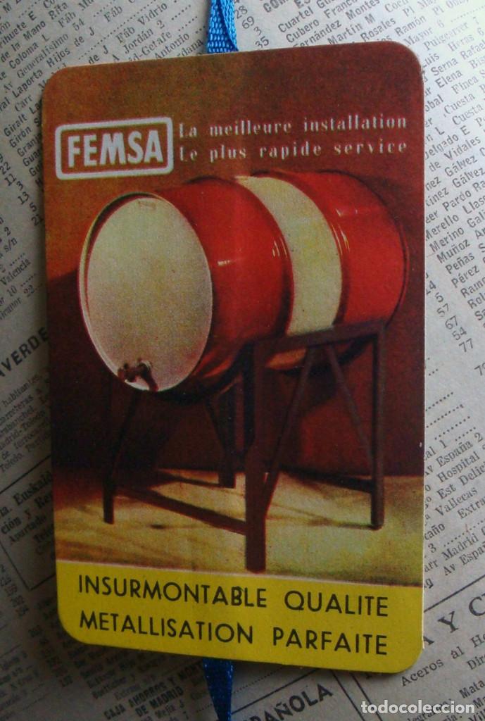 Collectionnisme Marque-pages: Marcap&aacute;ginas colecci&oacute;n anuario tel&eacute;fonico 1954 1955 publicidad FEMSA-FEMEX envases met&aacute;licos