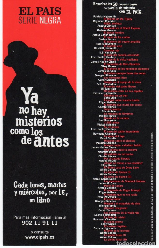 Coleccionismo marcap&aacute;ginas: MARCAP&Aacute;GINAS - EL PAIS SERIE NEGRA - Foto 1